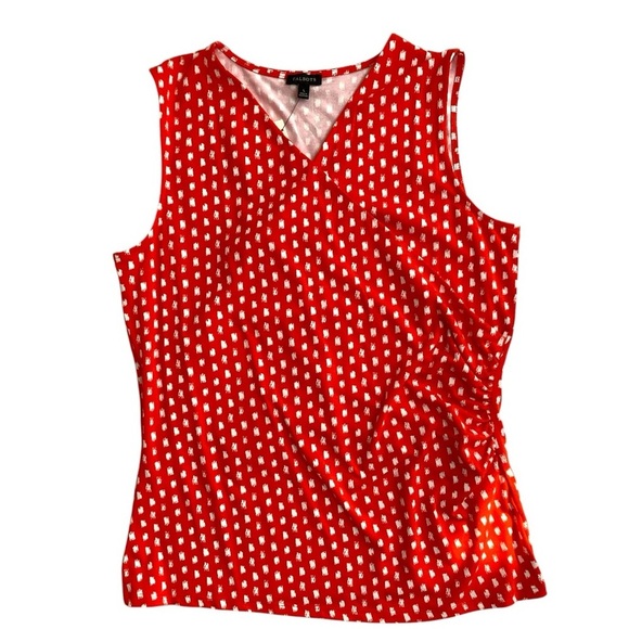 Talbots Faux Wrap Sleeveless Top - Picture 2 of 10